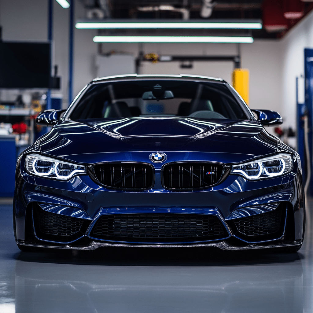 Pose de protection de peinture sur une BMW M4 en Belgique