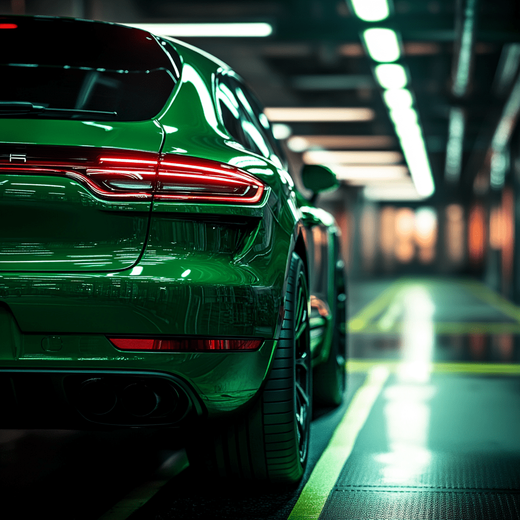 Porsche Macan avec protection peinture film (PPF) installé en Belgique